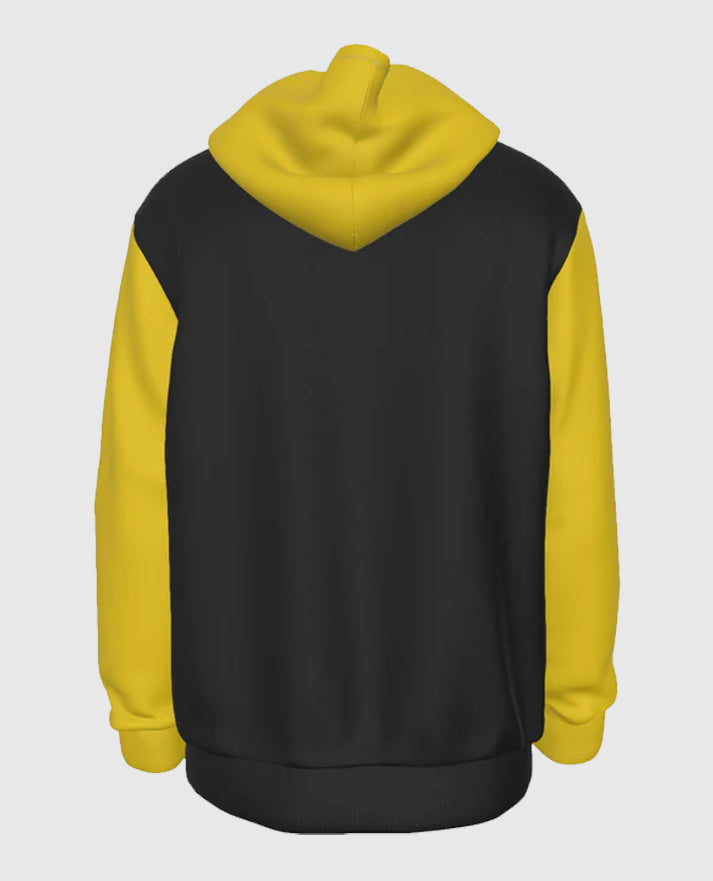 Saiyan Adidas Yellow and Black Pullover Fleece Hoodie
