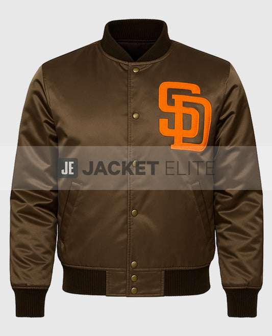 San Diego Padres Emma Stone Brown Jacket