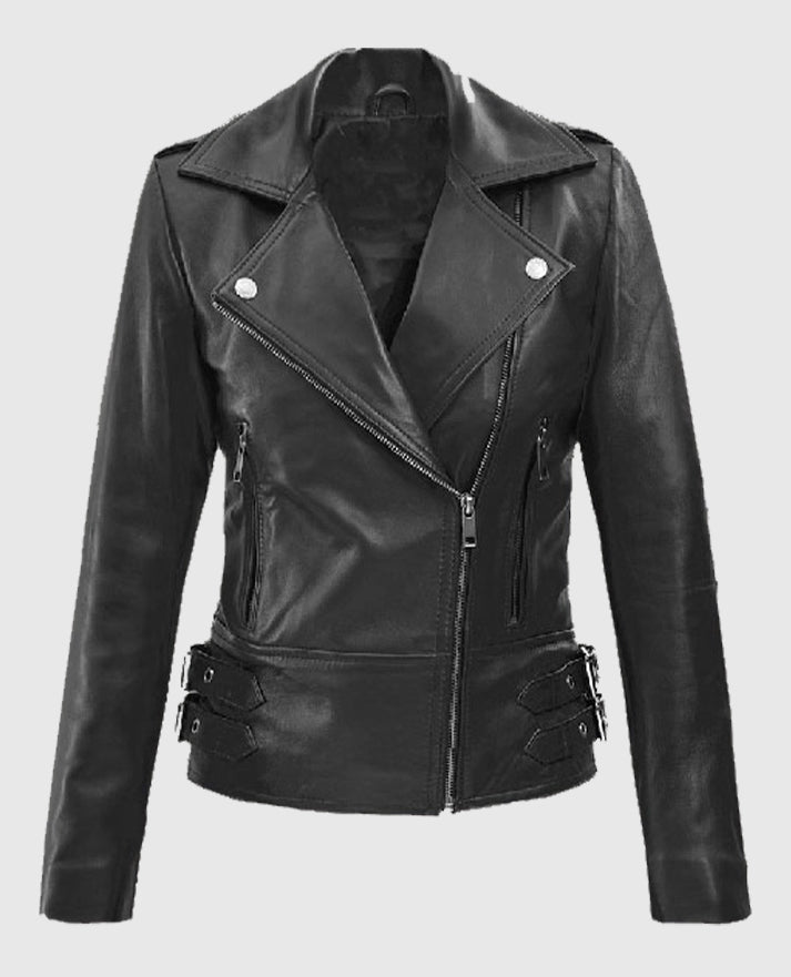 Scarlett Johansson Black Widow Black Leather Jacket