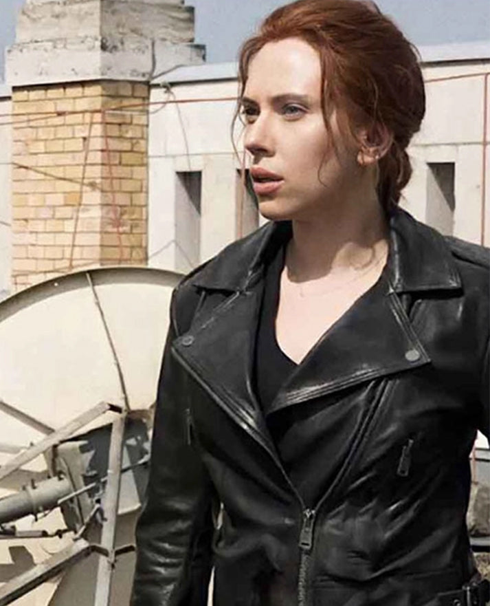 Scarlett Johansson Black Widow Leather Jacket