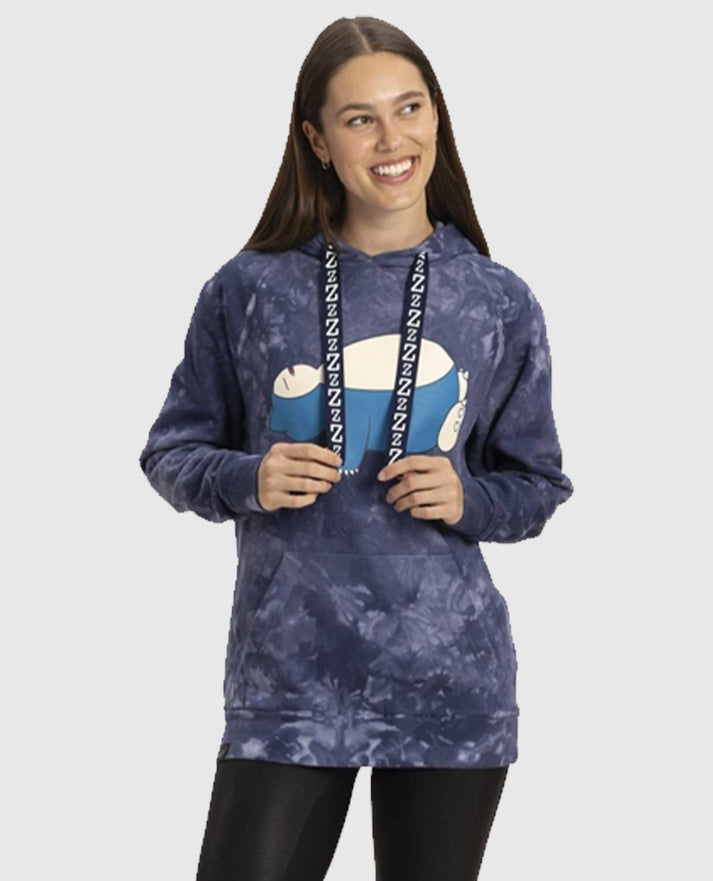 Snorlax Blue Mineral-Wash Hoodie