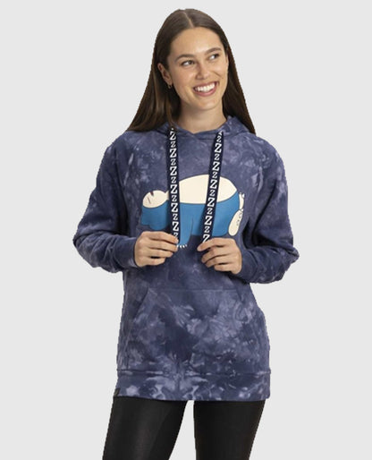 Snorlax Blue Mineral-Wash Hoodie