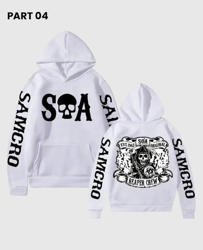 Sons of Anarchy White SAMCRO Hoodie