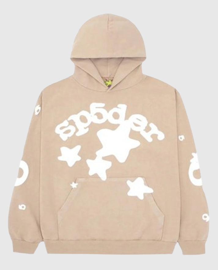 Sp5der Beluga Brown Pullover Hoodie