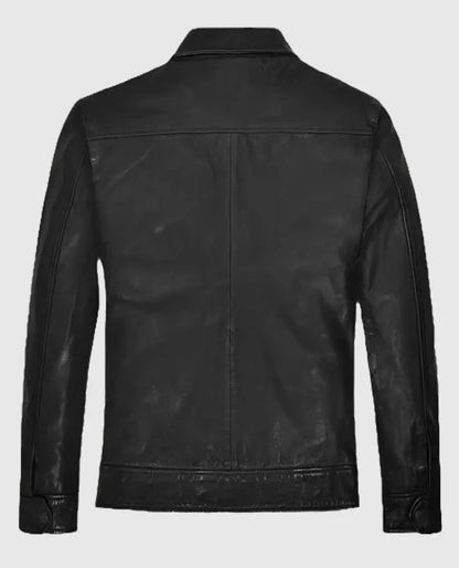 Steve Burton General Hospital Black Leather Jacket