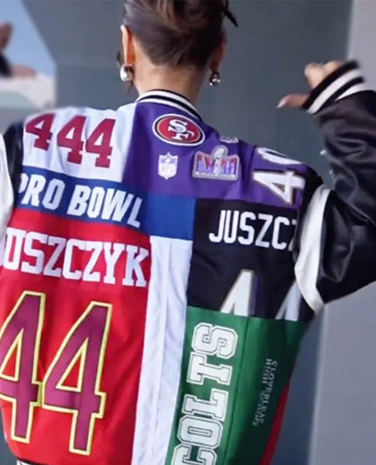 Kristin Juszczyk Super Bowl 2024 Varsity Jacket