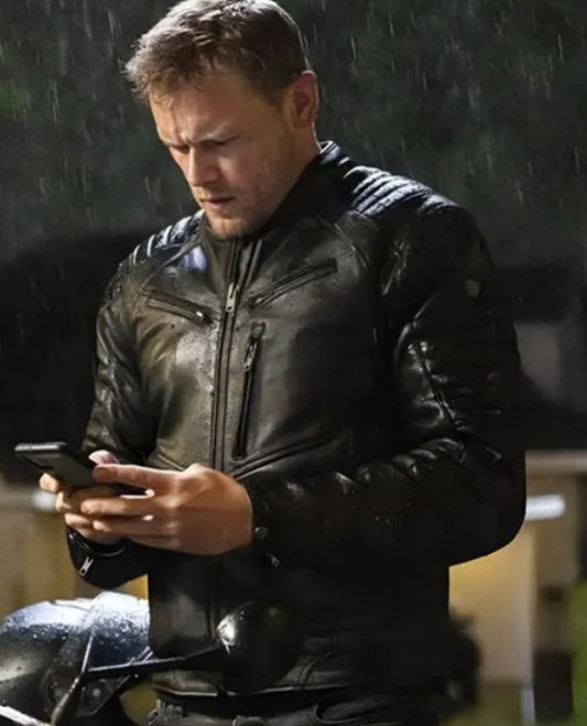 The Couple Next Door 2023 Sam Heughan Leather Jacket