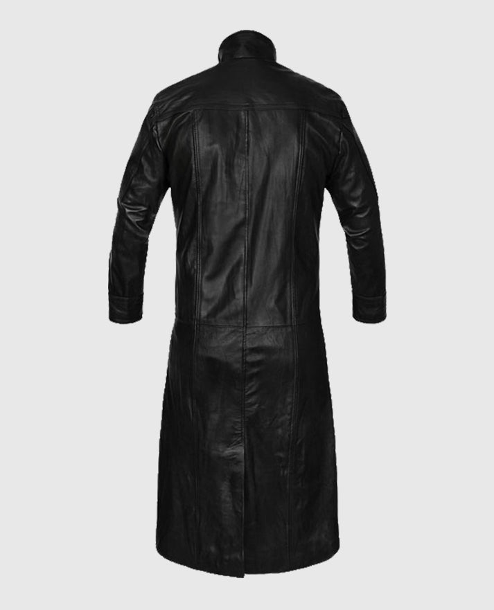 The Avengers Nick Fury Leather Trench Coat - second image