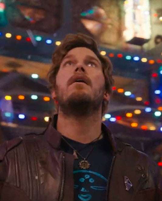 The Guardians of the Galaxy Holiday Special Star Lord Brown Jacket