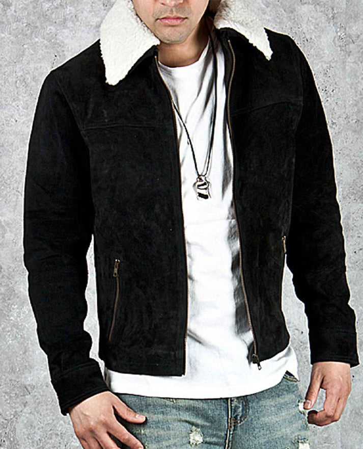 The Walking Dead Rick Grimes Black Suede Jacket