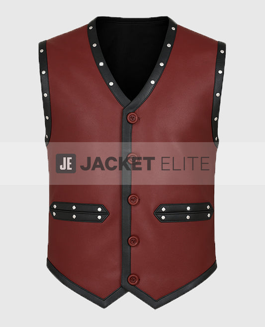 The Warriors Brown Leather Vest
