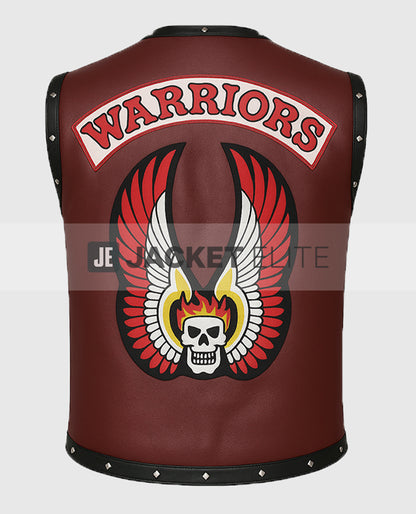 The Warriors Brown Real Leather Vest