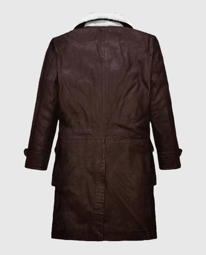 Thick Goat Brown Washed and Wax Tom Hardy Trench Coat