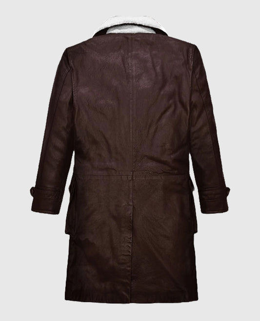 Thick Goat Brown Washed and Wax Tom Hardy Trench Coat