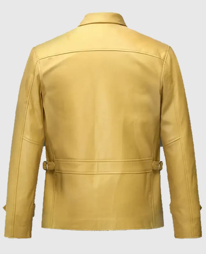 Tom Cruise Mission Impossible 4 Premiere Yellow Leather Jacket