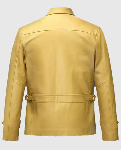 Tom Cruise Mission Impossible 4 Premiere Yellow Leather Jacket
