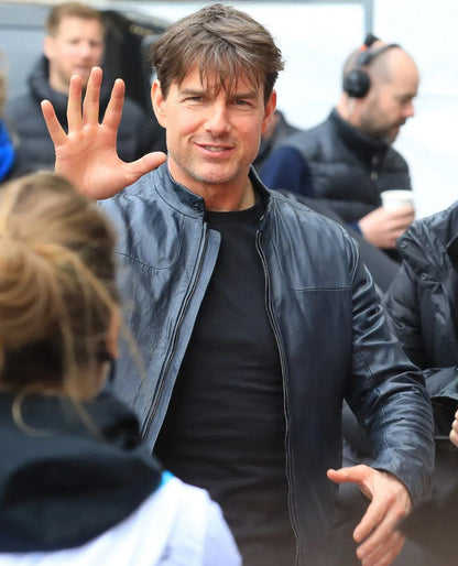Tom Cruise Mission Impossible Fallout Black Leather Jacket