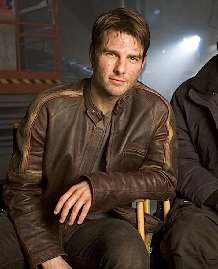 Tom Cruise War of Worlds Brown Leather Jacket