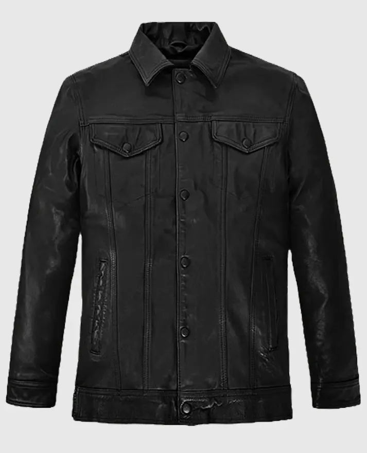 Tom Holland Uncharted Black Leather Jacket
