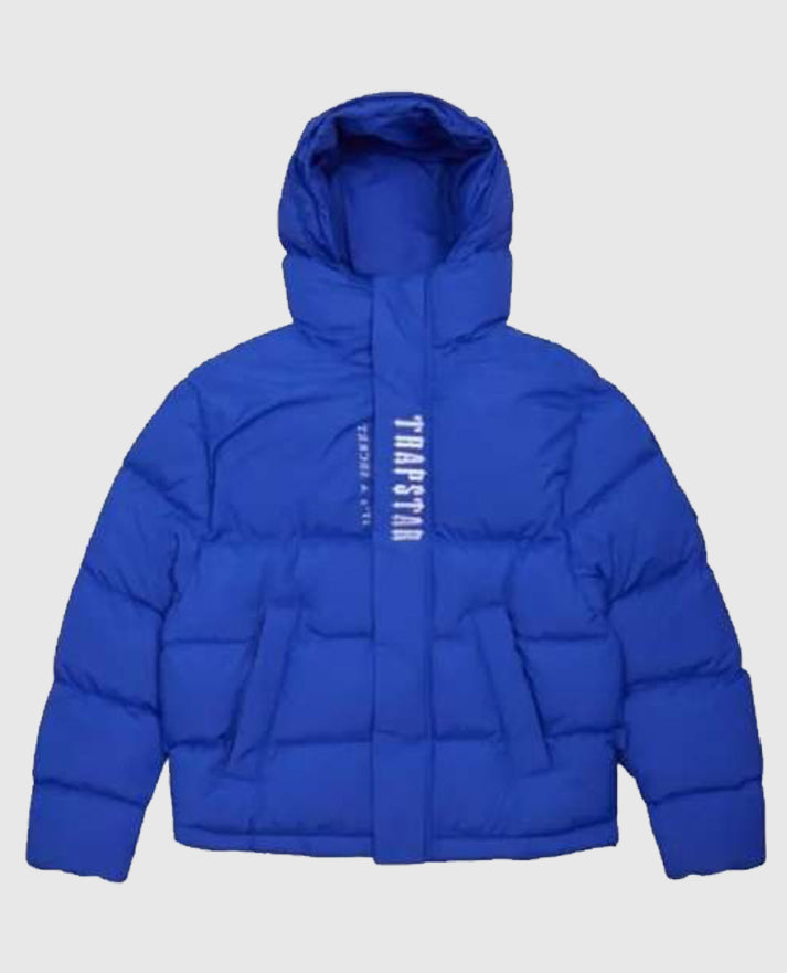 Trapstar Hooded Blue Puffer Down Jacket