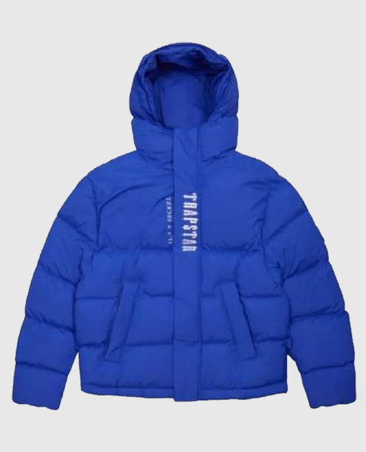 Trapstar Hooded Blue Puffer Down Jacket