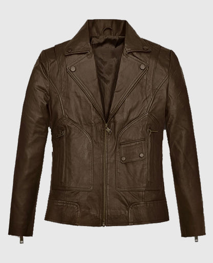 True Detective Rachel McAdams Brown Leather Jacket