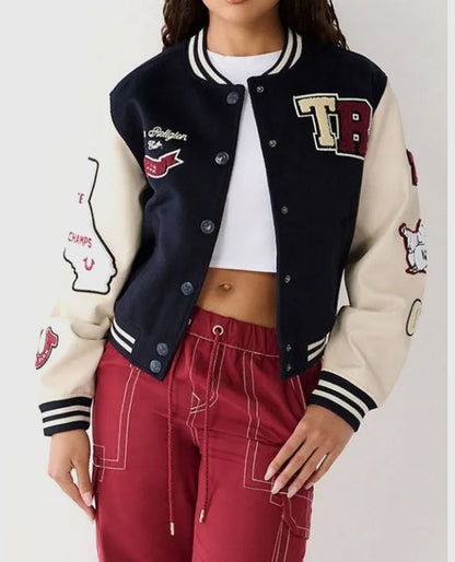 True Religion Letterman Jacket 