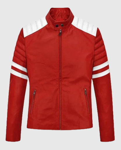 Tyler Durden's Fight Club  Leather Red Jacket