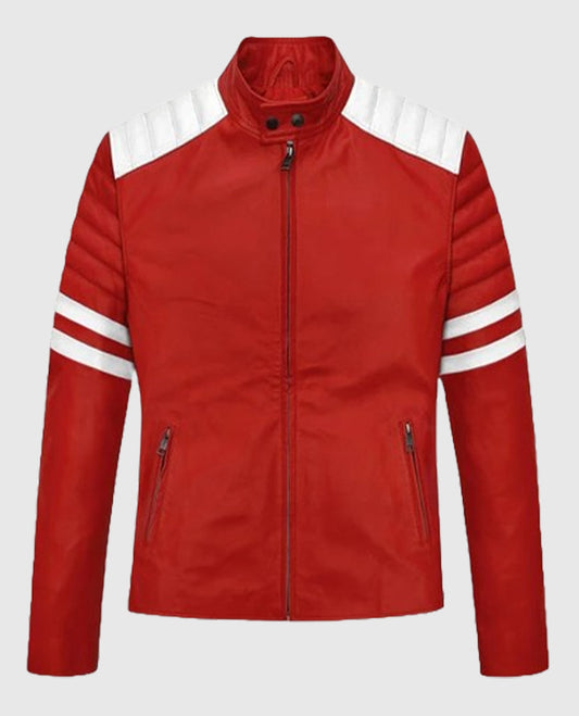 Tyler Durden's Fight Club  Leather Red Jacket
