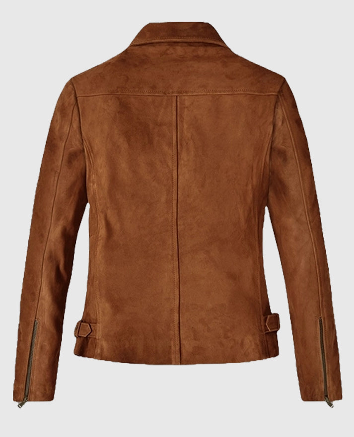 Vanessa Hudgens Leather Brown Suede Jacket