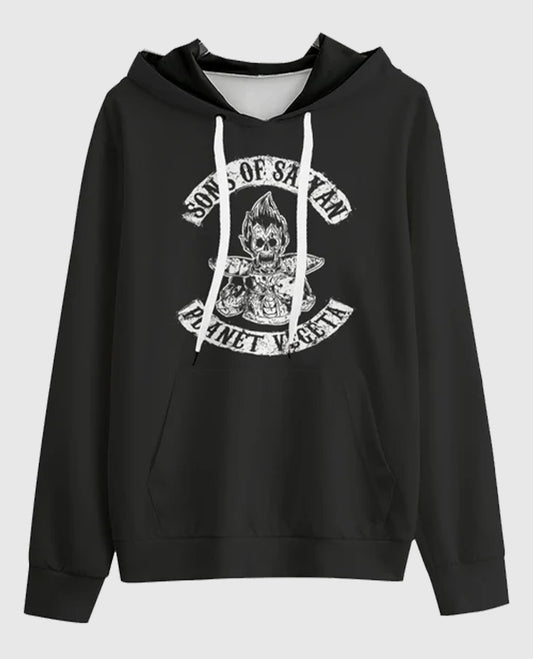 Vegeta Skeleton Scary Super Saiyan Black Hoodie