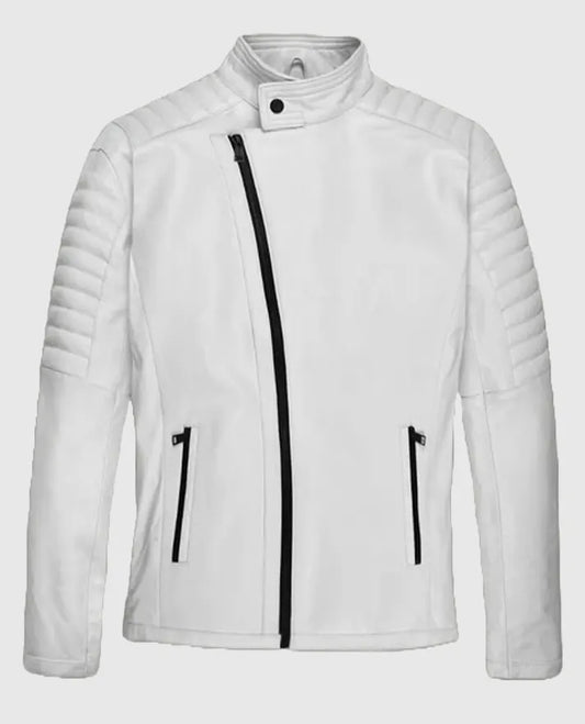 Vin Diesel Leather White Jacket