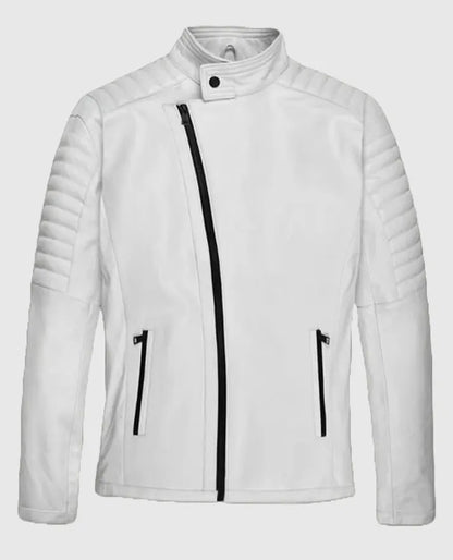 Vin Diesel Leather White Jacket