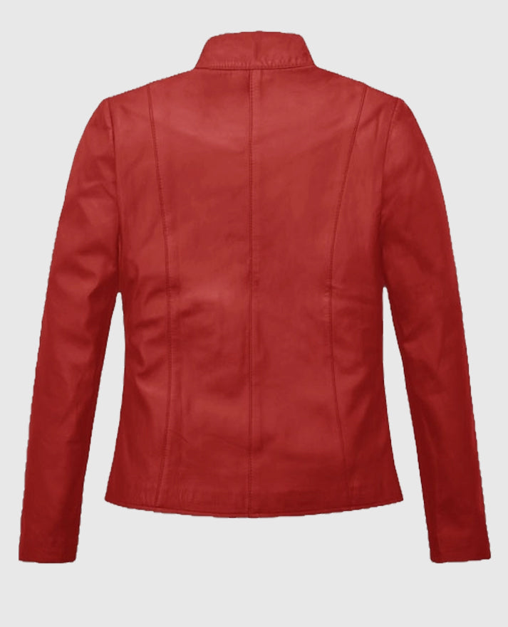 Whitney Houston Leather Red Jacket