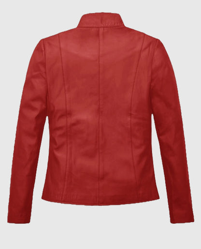Whitney Houston Leather Red Jacket