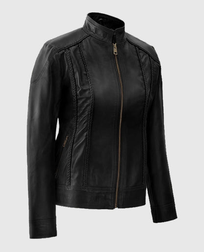 Women’s Clova Black Leather Jacket