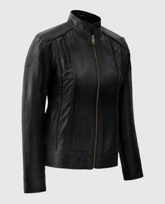 Women’s Clova Black Leather Jacket