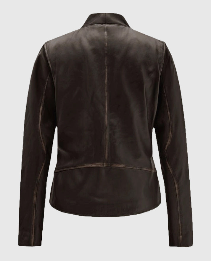 Women's Leather Brown Jacket
