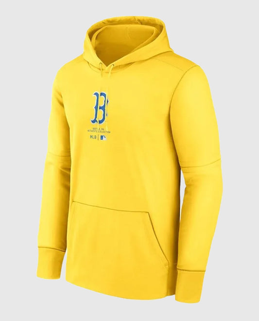 Yellow Boston Red Sox Yellow Hoodie