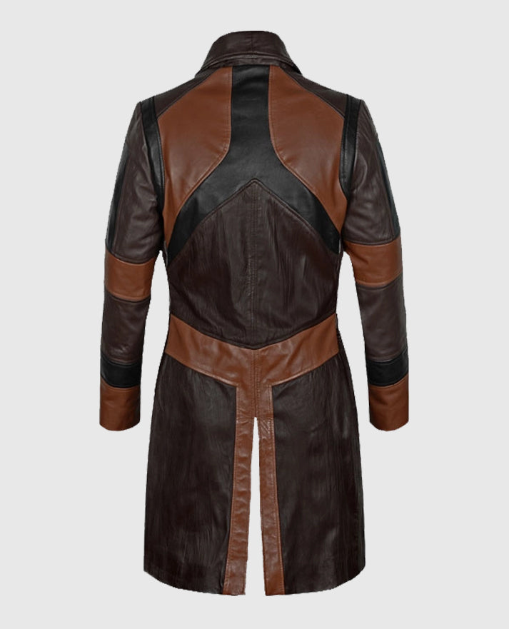 Zoe Saldana Guardians of the Galaxy Vol 2 Leather Coat - second image