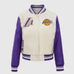 NBA Los Angeles Lakers Women's Purple-white Varsity Jacket