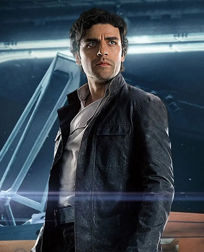 Star Wars Poe Dameron Open Style Leather Jacket Inspired by Oscar Isaac
