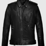 Men's Rider Falcon Leather Jacket in Black