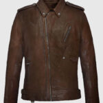 Men's Rider Falcon Spanish Brown Leather Jacket