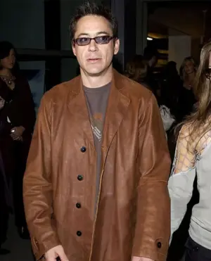 Robert Downey Jr Leather Blazer #2
