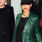 Rihanna Green Leather Jacket