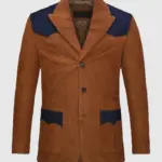 Western Suede Leather Blazer for Men