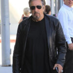 American Actor Al Pacino Black Leather Blazer